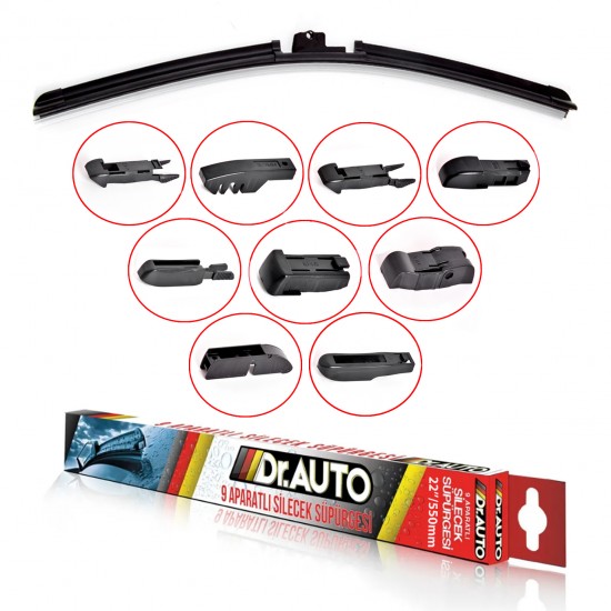 Dr. Auto 22''/550mm 9 Aparatlı  Muz Tip Silecek